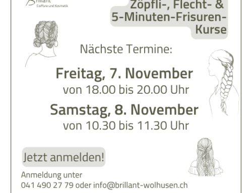 Frisierkurs: Zöpfli-,Flecht- und 5 Minuten Frisuren Kurse
